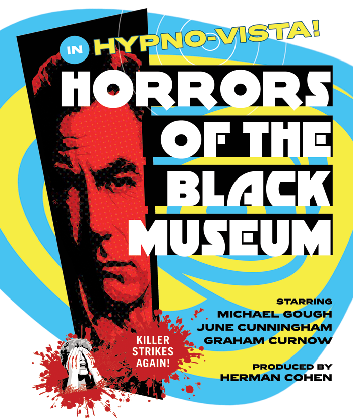 Blu Ray DVD cover of the film Horrors of the Black Museum