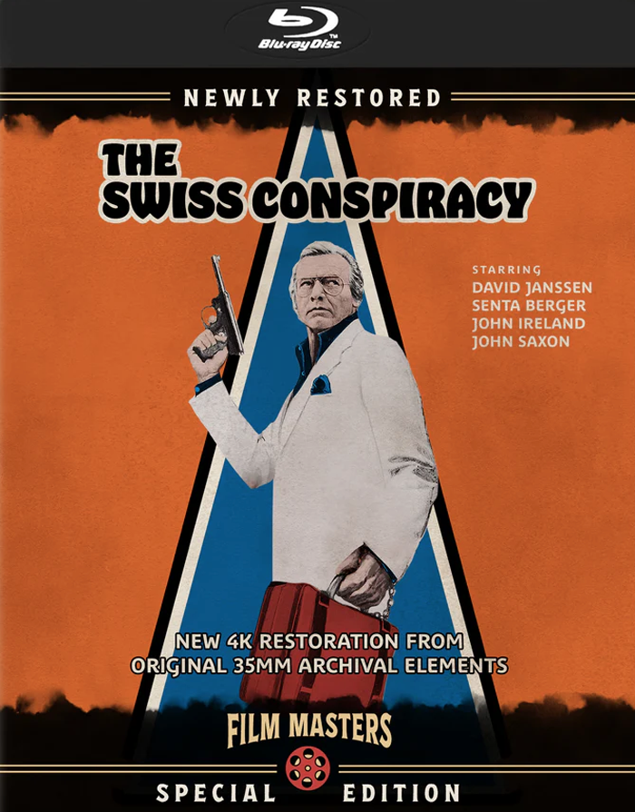 Blu Ray DVD cover of the film The Swiss Conspiracy